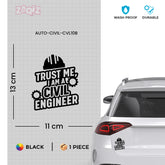 Proud Civil Engineering Expert Sticker for Vehicles